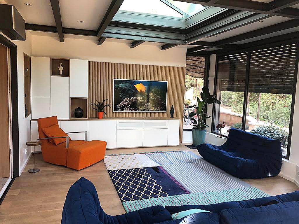 Meuble tv avec tasseaux